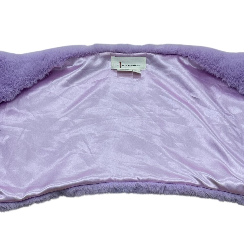 Anthropologie Lavender Faux Fur Shrug Sleeve Wrap – One Size - Picture 5 of 9